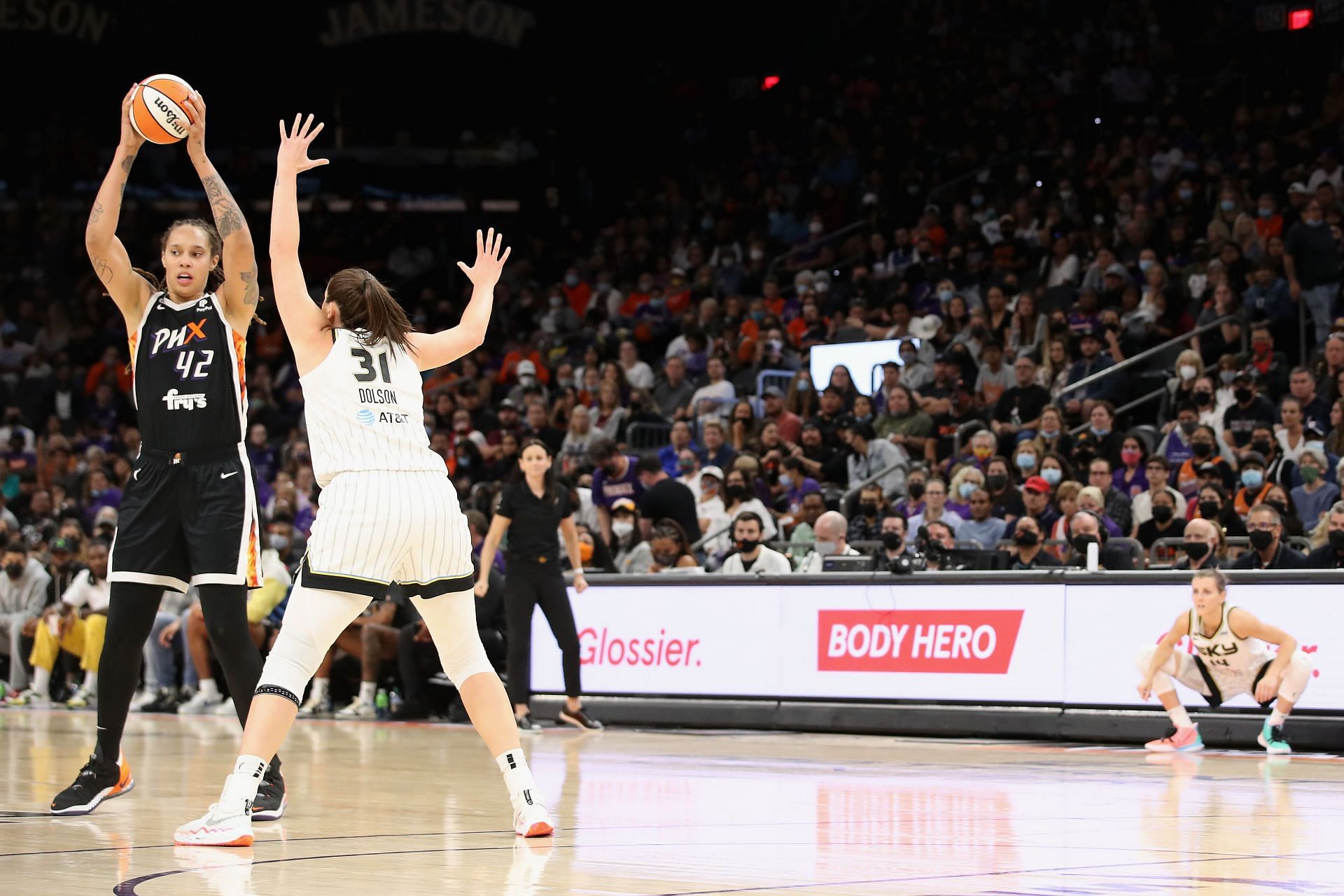 Griner is one of the tallest players in WNBA history (Image via Getty Images)